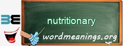WordMeaning blackboard for nutritionary